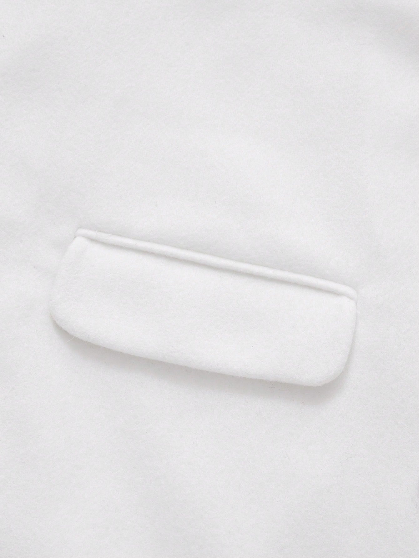 Elegant Minimalist High-End Vintage Commuting Elegant Long Coat, White Loose Overcoat, Black