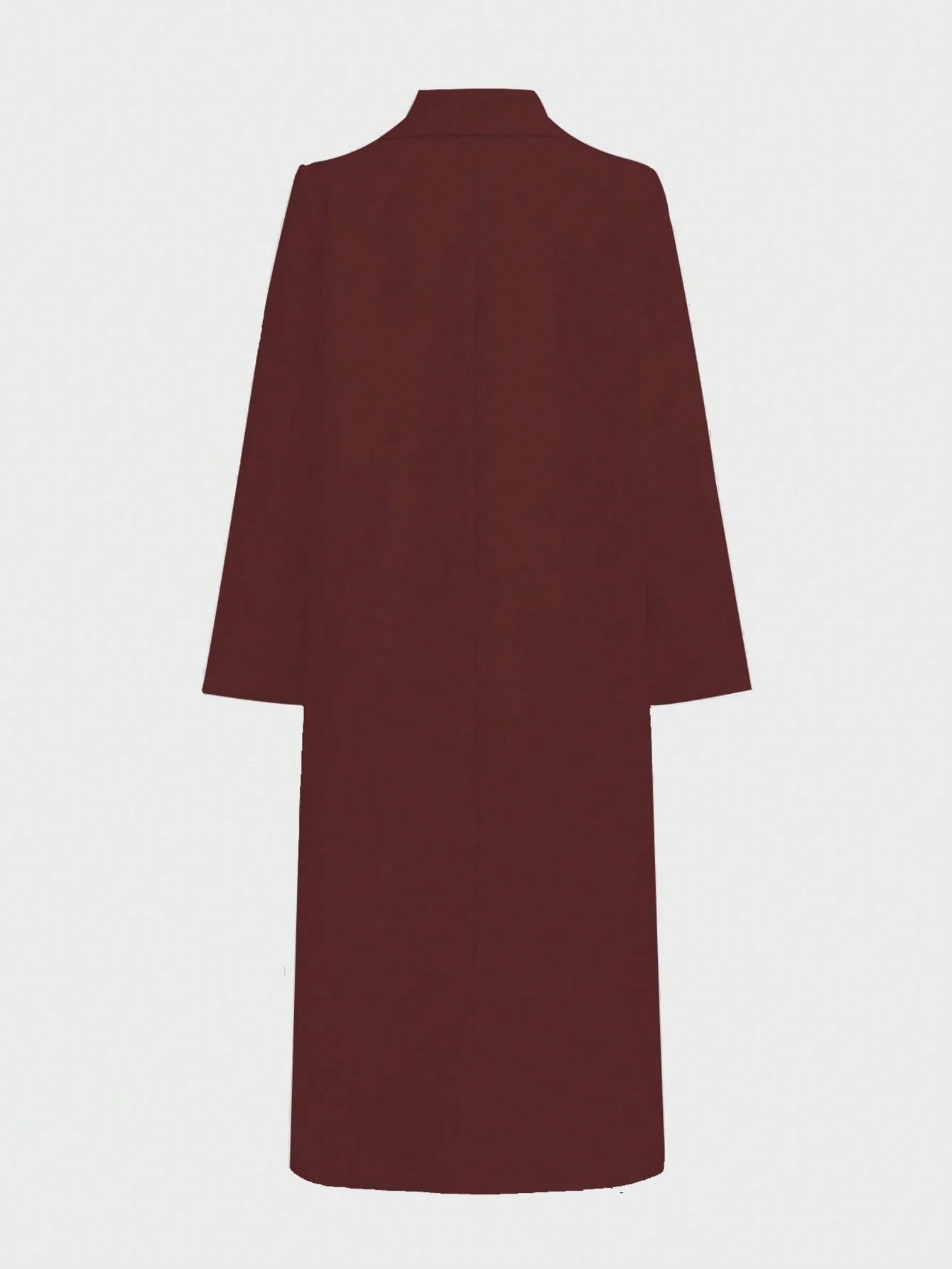 Elegant Minimalist High-End Vintage Commuting Elegant Long Coat, White Loose Overcoat, Black