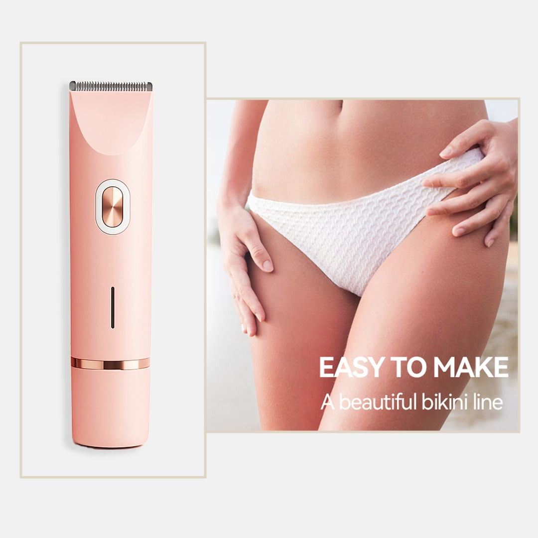 2-in-1 Painless Bikini Hair Trimmer - Waterproof and Painless Electric Shaver