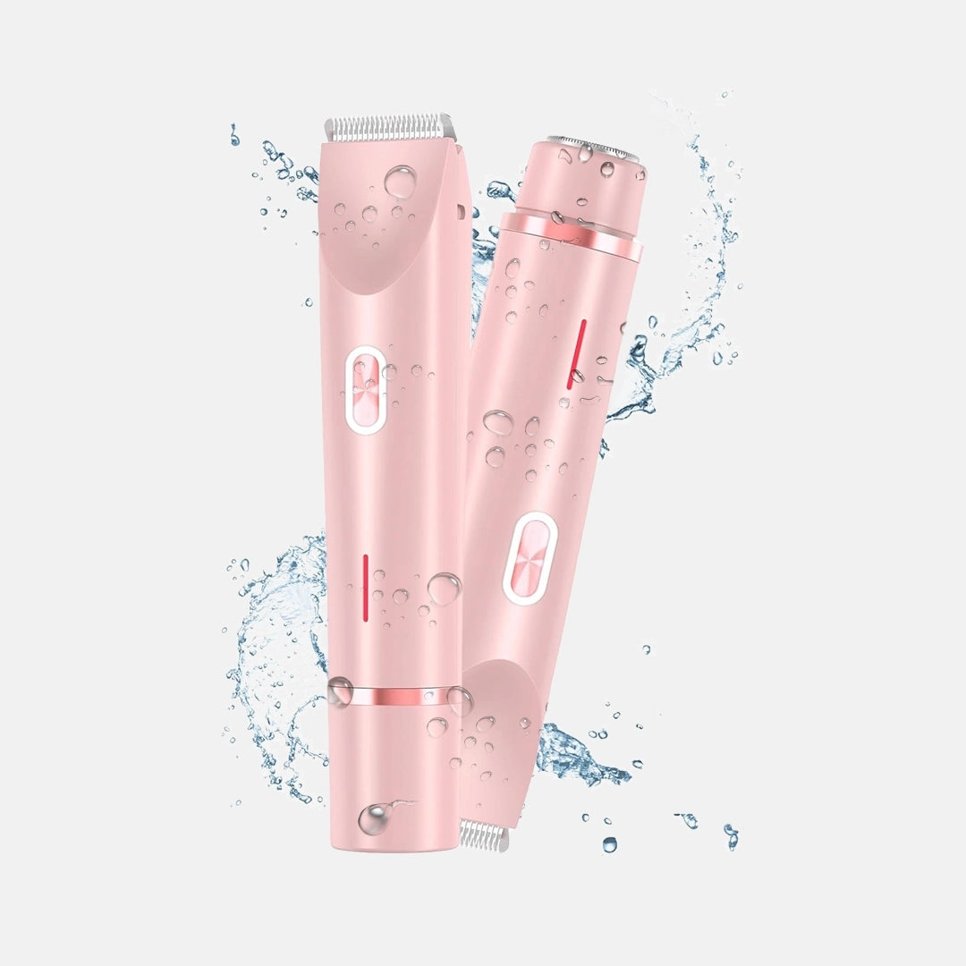2-in-1 Painless Bikini Hair Trimmer - Waterproof and Painless Electric Shaver