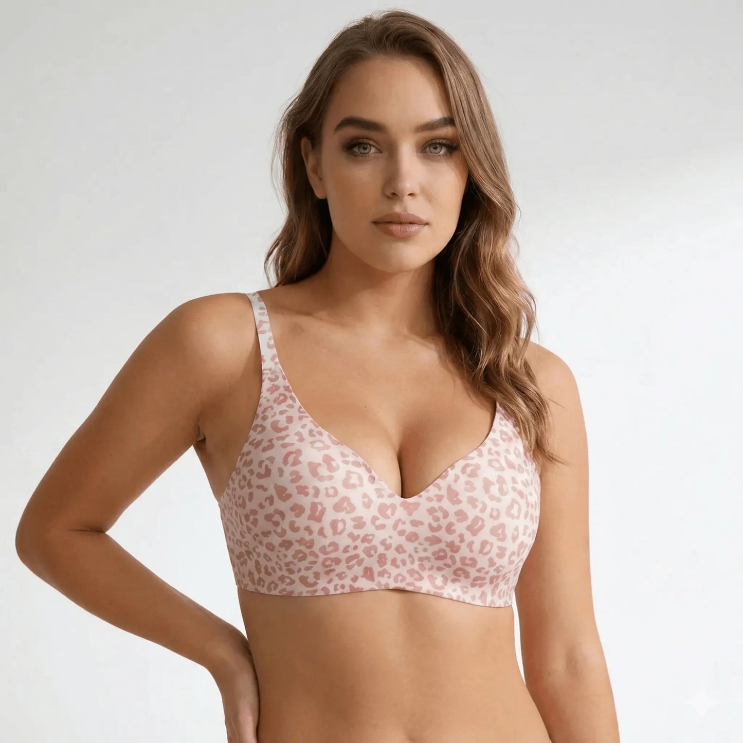 V-Neck Wireless Bra - Comfort & Lift for Women