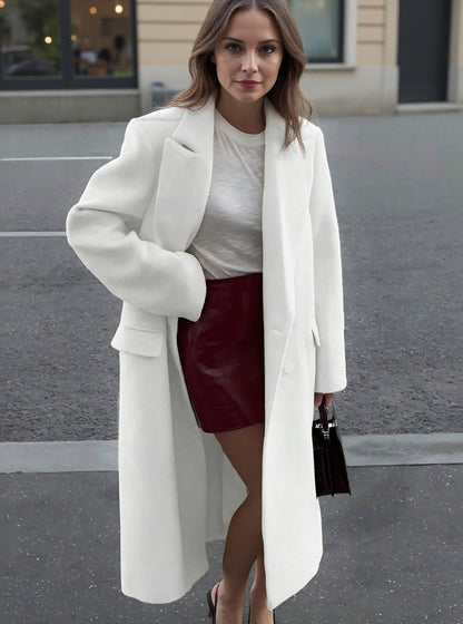 Long Minimalist Overcoat — Vintage Loose Fit