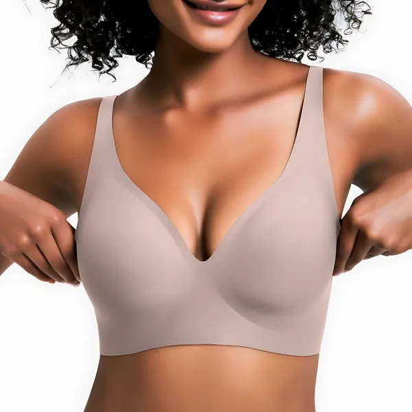 V-Neck Wireless Bra - Comfort & Lift for Women